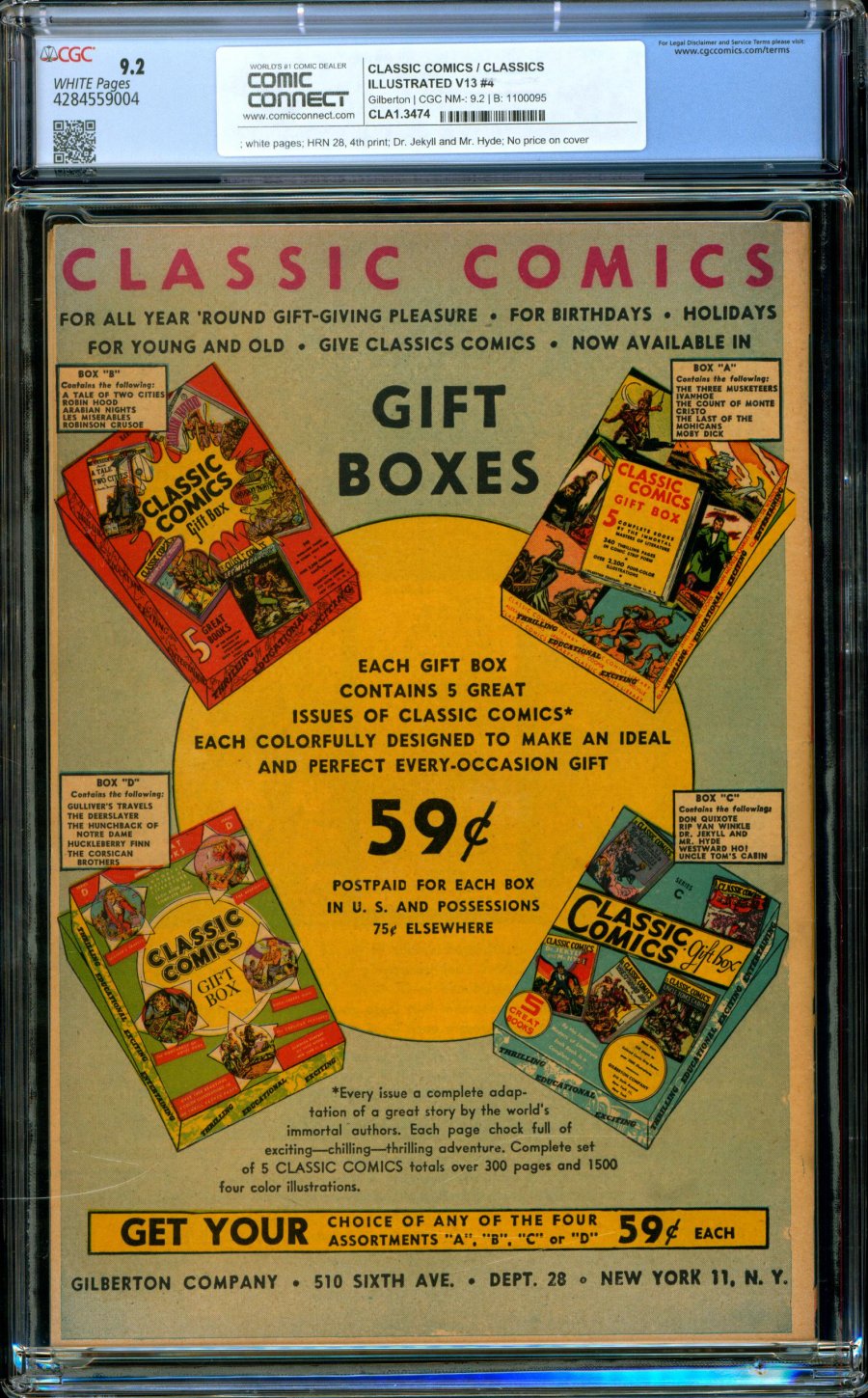 Comicconnect Classic Comics Classics Illustrated Cgc Nm