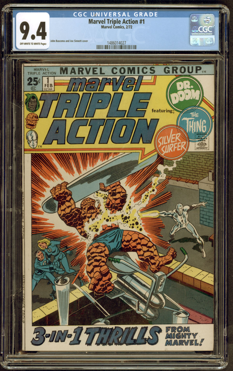 ComicConnect MARVEL TRIPLE ACTION 1 CGC NM 9 4