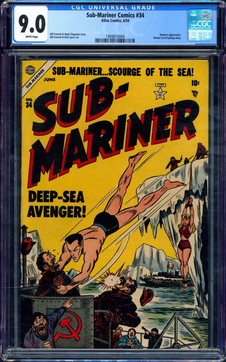 ComicConnect SUB MARINER COMICS 1941 55 34 CGC VF NM 9 0