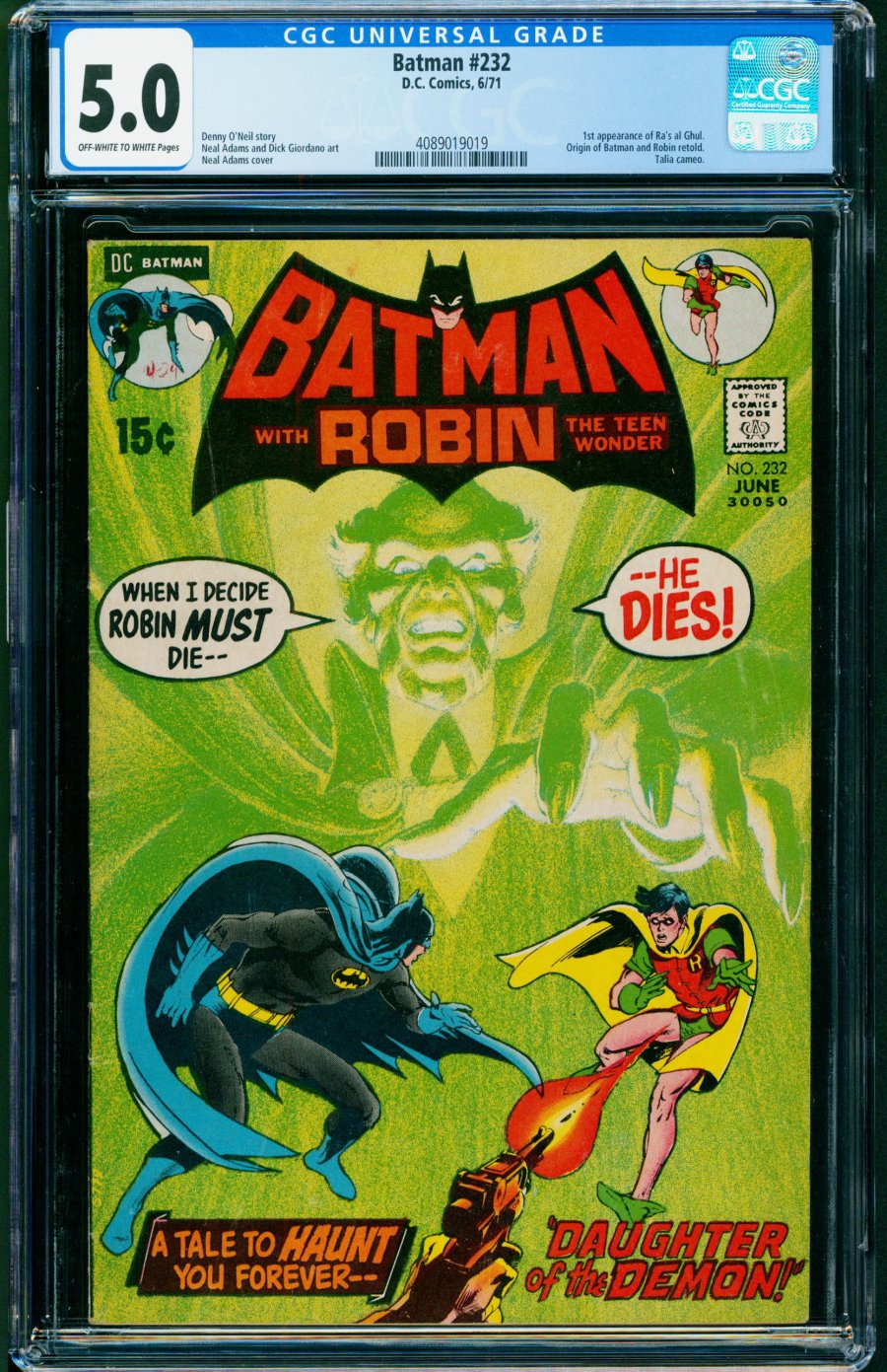 Comicconnect Batman 1940 2011 232 Cgc Vgf 50