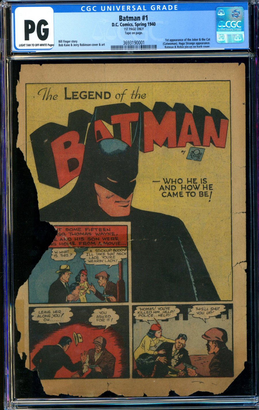 ComicConnect - BATMAN (1940-2011) #1 - CGC No Grade: 0.3