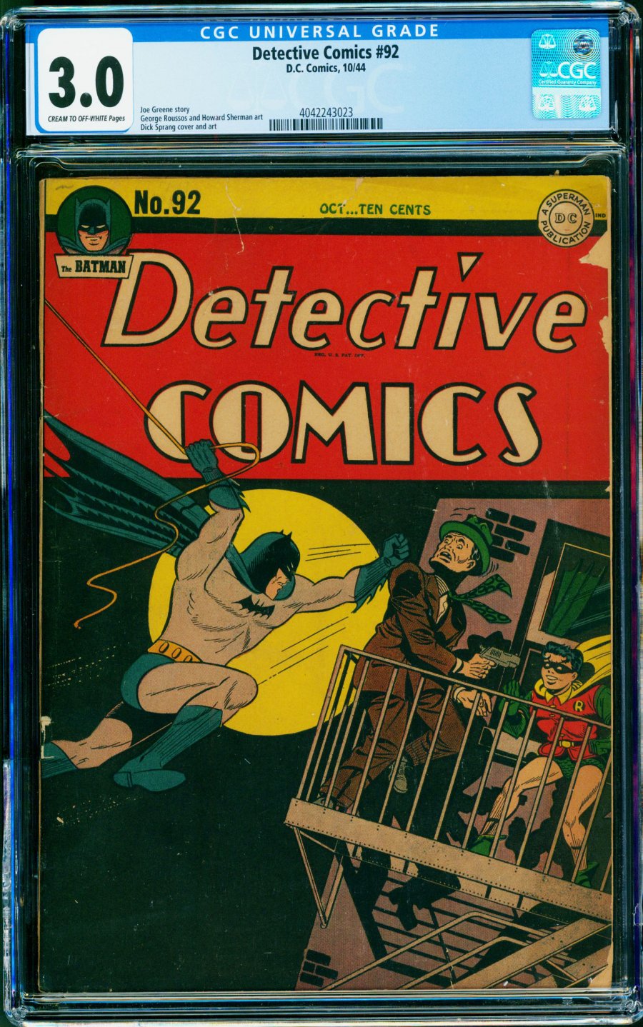 ComicConnect - DETECTIVE COMICS (1937-2011; 2016-) #92 - CGC G/VG: 3.0