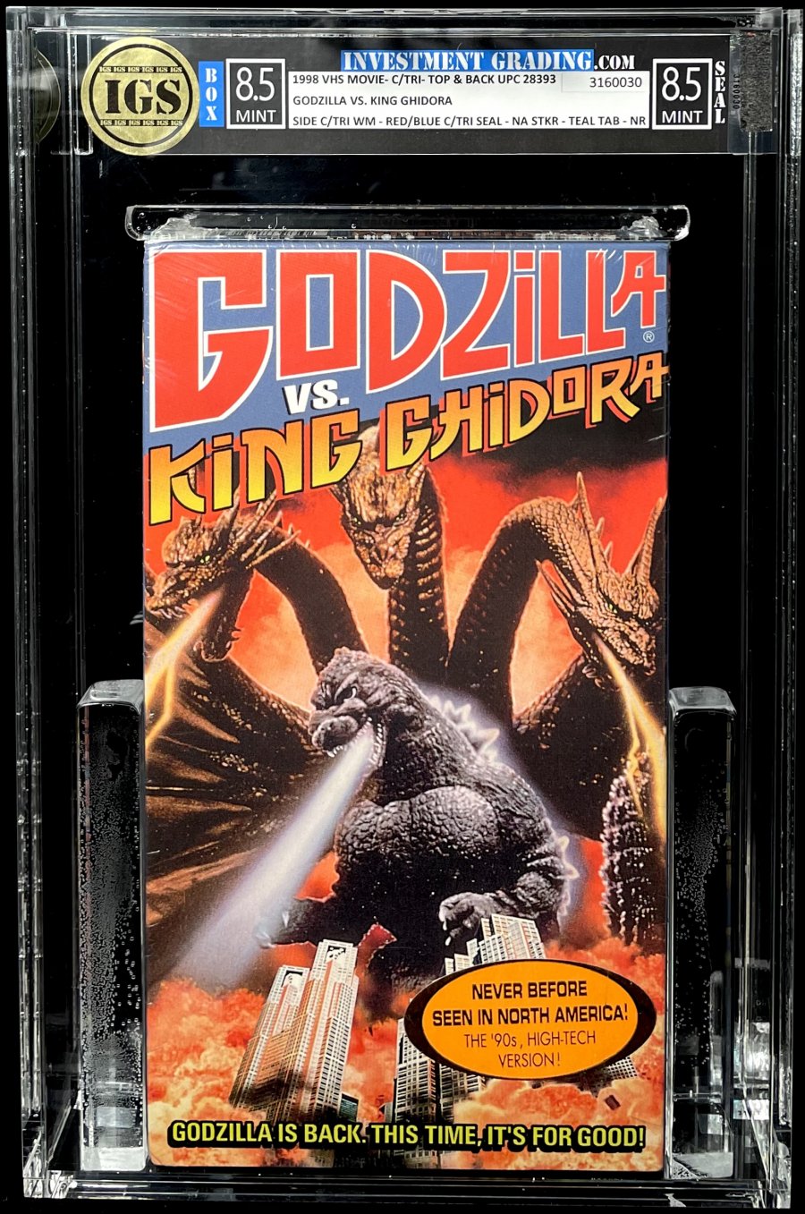 ComicConnect - GODZILLA VS. KING GHIDORAH (VHS) VHS - IGS VF+: 8.5
