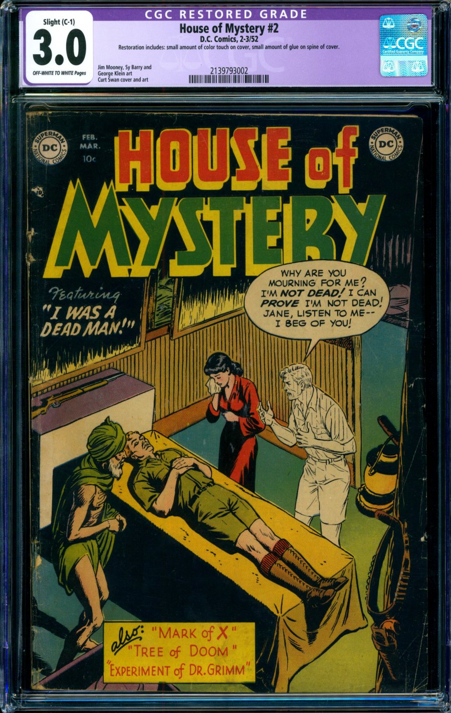 ComicConnect - HOUSE OF MYSTERY #2 - CGC G/VG: 3.0