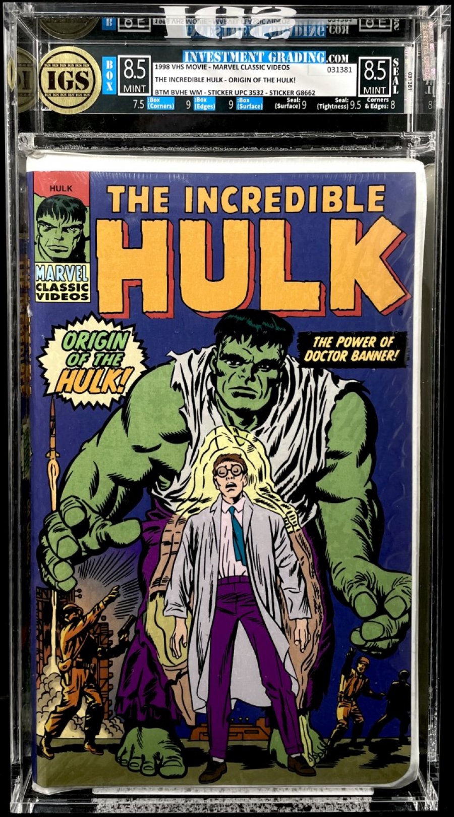 ComicConnect - INCREDIBLE HULK: ORIGIN OF THE HULK (VHS) VHS - IGS VF+: 8.5