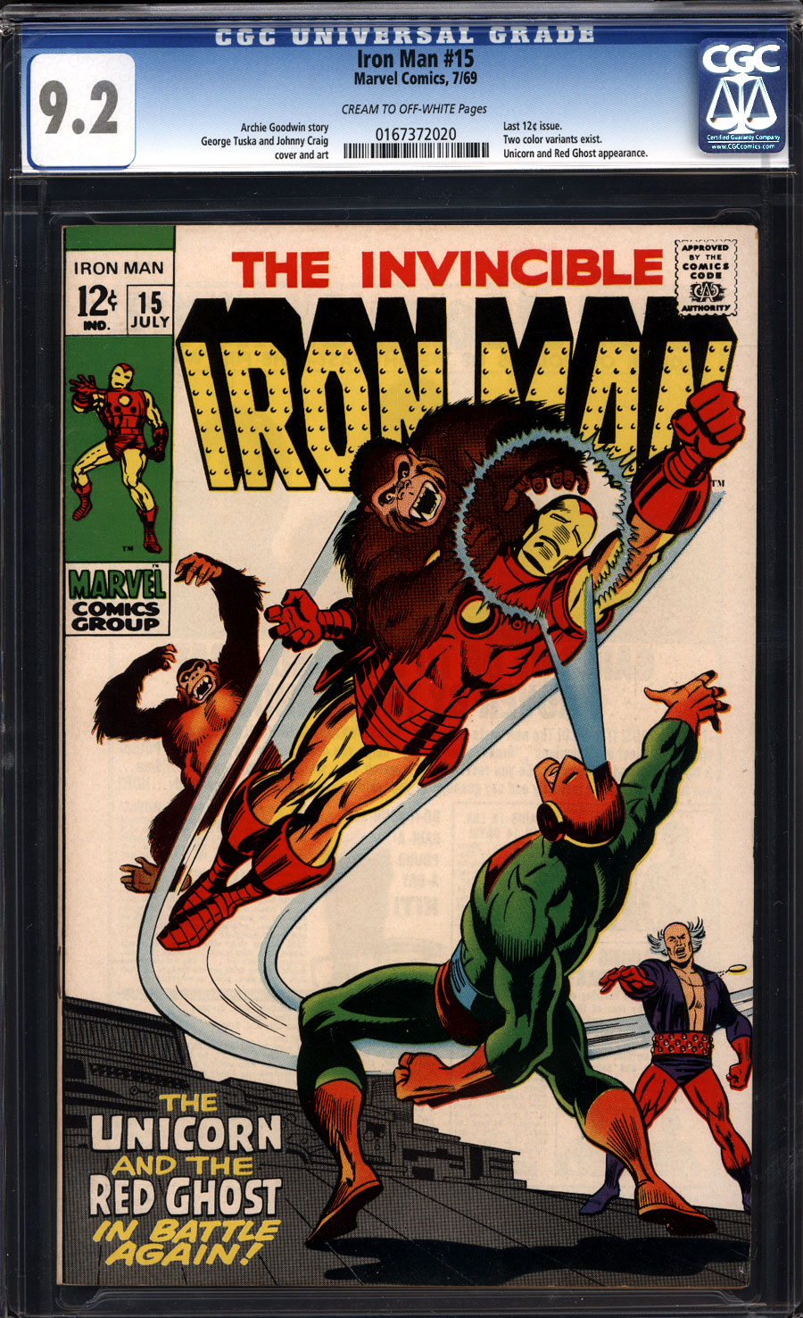 Comicconnect Iron Man 1968 96 15 Cgc Nm 92