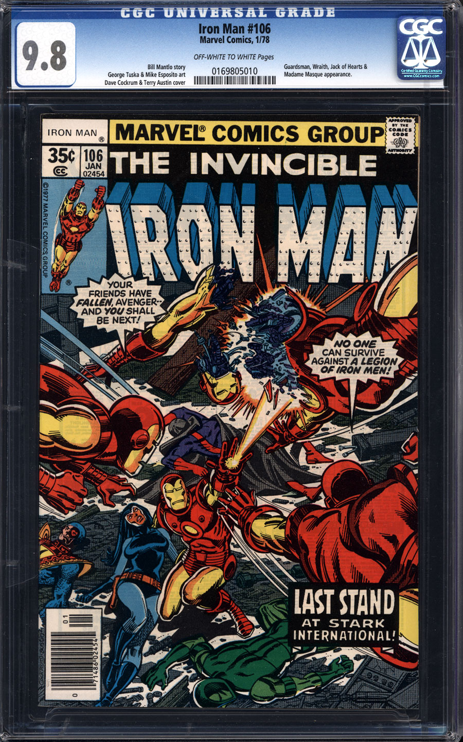 Comicconnect Iron Man 1968 96 106 Cgc Nmm 98