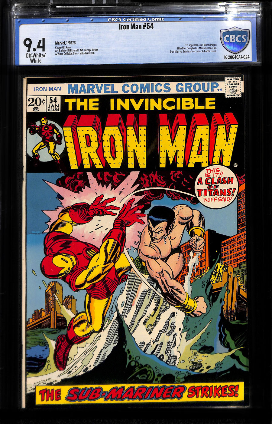 Comicconnect Iron Man 1968 96 54 Cbcs Nm 94