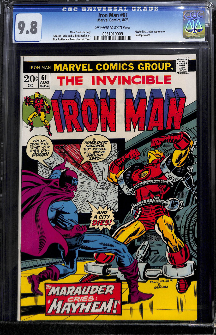 Comicconnect Iron Man 1968 96 61 Cgc Nmm 98