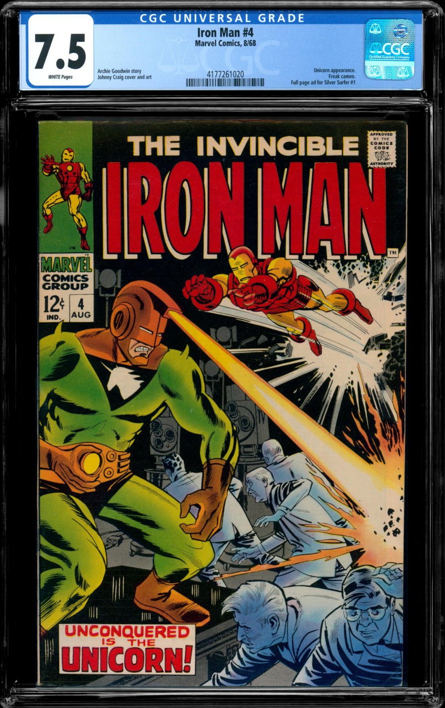 Comicconnect Iron Man 1968 96 4 Cgc Vf 75