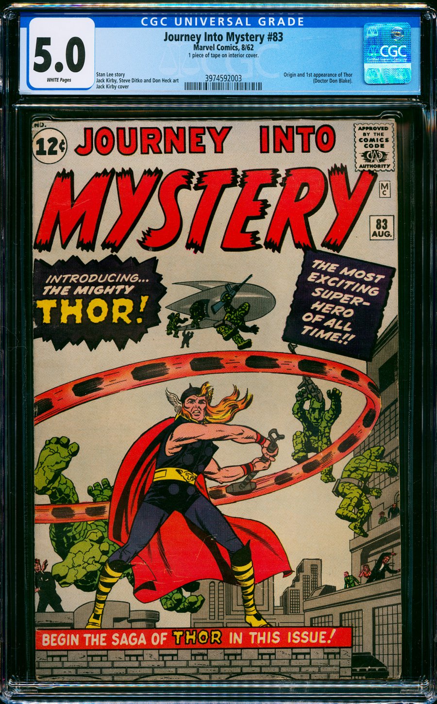 ComicConnect - JOURNEY INTO MYSTERY #83 - CGC VG/F: 5.0