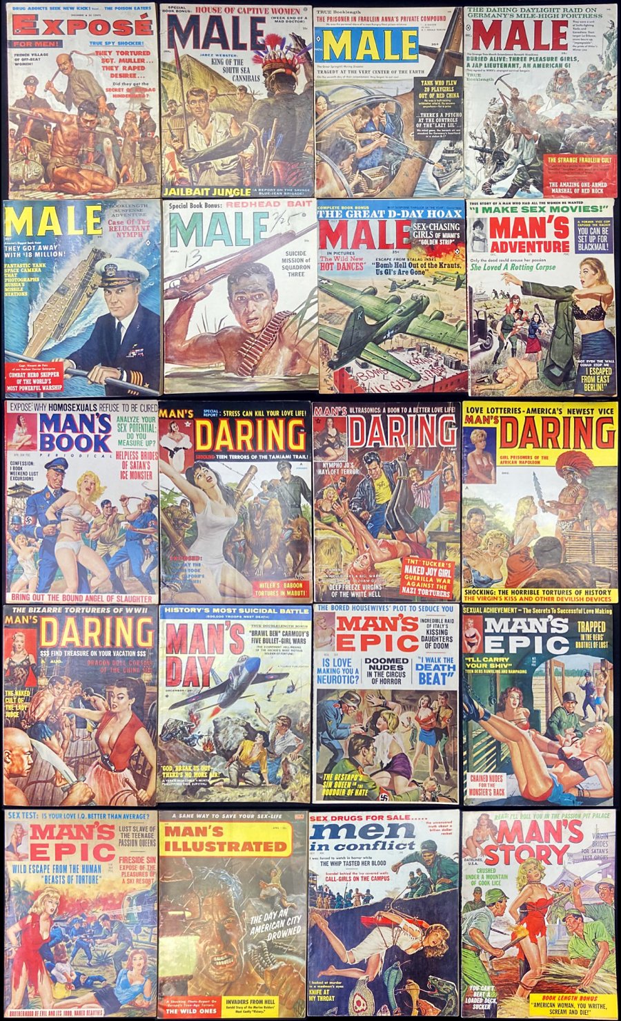 ComicConnect - MEN'S ADVENTURE MAGAZINE GROUP LOT Group Lot - VG/F 