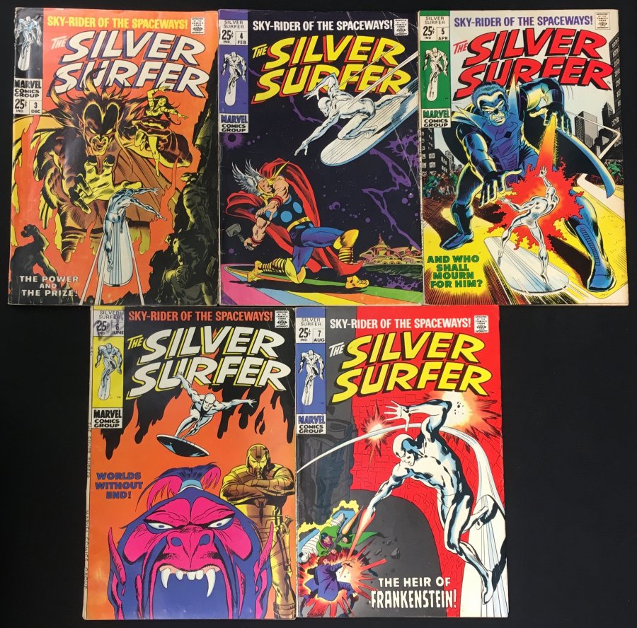 ComicConnect - SILVER SURFER (1968-70) #3 Comic Book Group Lot - VG+: 4.5