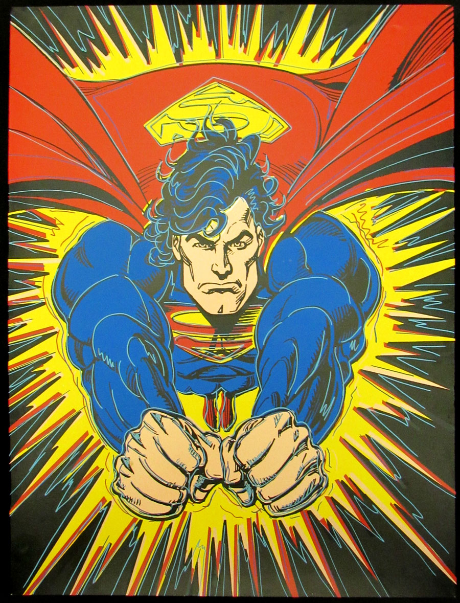 ComicConnect - STEVE KAUFMAN'S SUPERMAN BURST Art - Lithograph - VF: 8.0