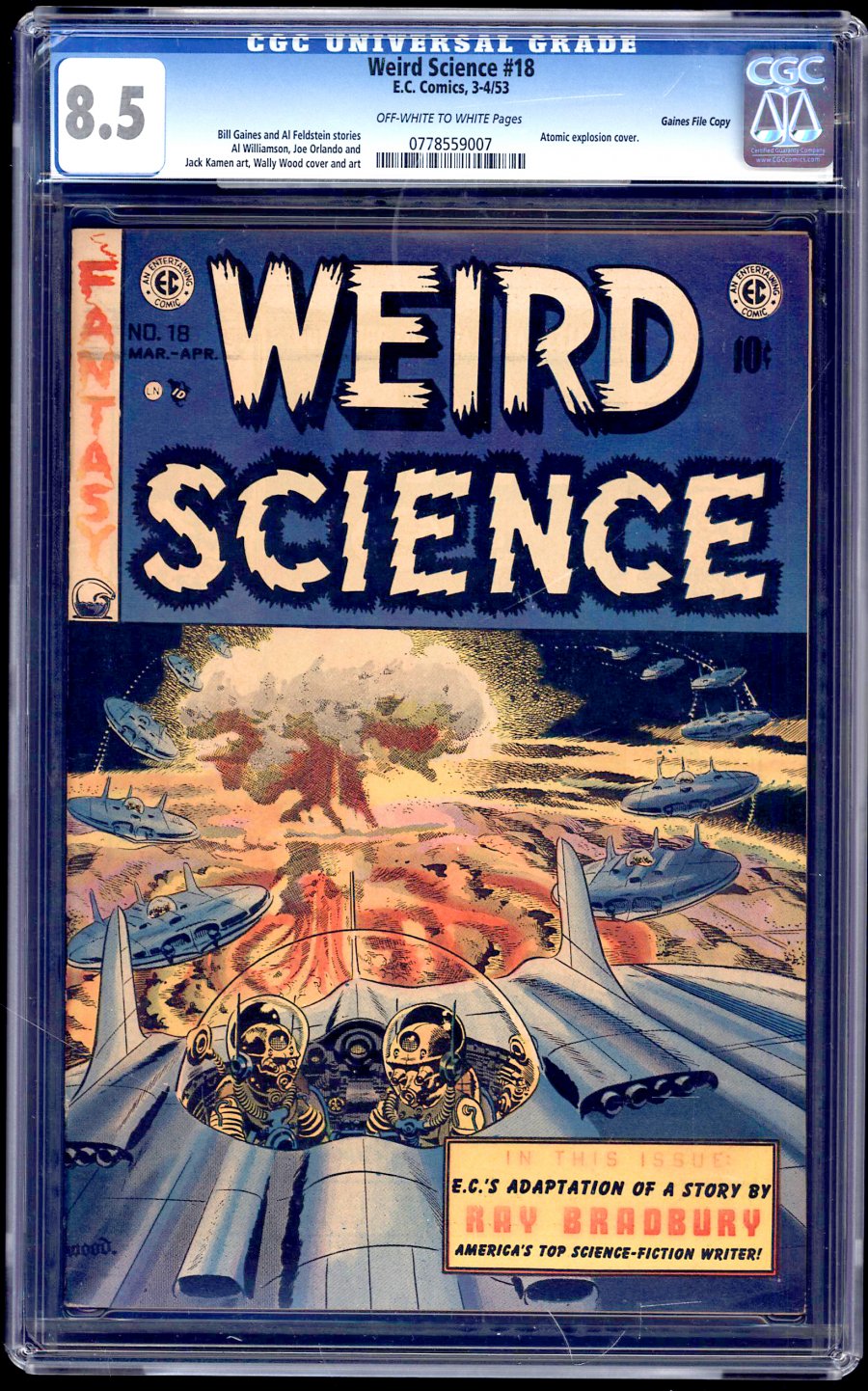 ComicConnect - WEIRD SCIENCE (1950-53) #18 - CGC VF+: 8.5