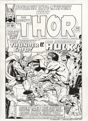 Comic Art For Sale from RomitaMan Original Art, Journey Into Mystery #106 p  6 (Don Blake Uses Mr. Hyde & Cobra To Become THOR!) Large Art - 1964 by  Comic Artist(s) Chic