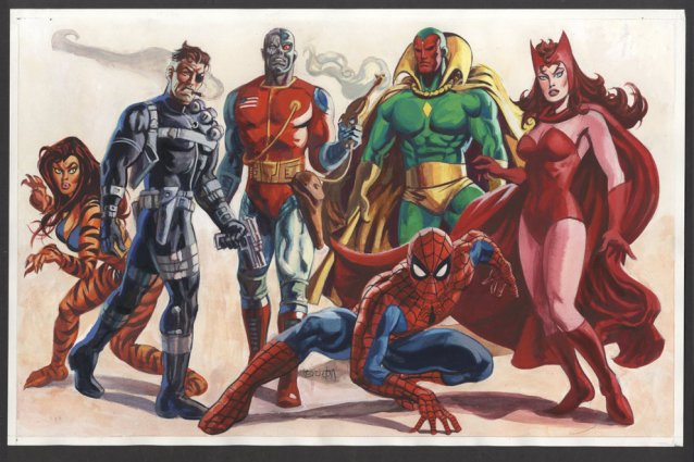 ComicConnect - Brereton, Dan - MARVEL HEROES Illustration - VF: 8.0